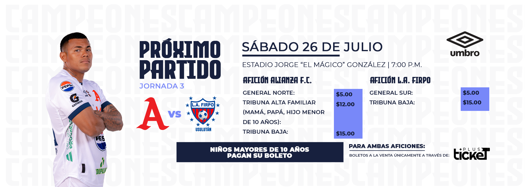 ALIANZA F.C. VS L.A. FIRPO - JORNADA 3