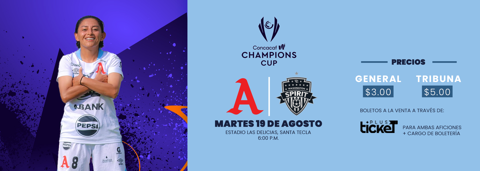 ALIANZA WOMEN FC VS WASHINGTON SPIRIT - CONCACAF W CHAMPIONS CUP 