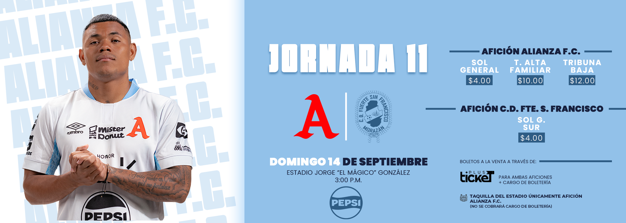 JORNADA 11 - ALIANZA F.C. VS C.D. FUERTE SAN FRANCISCO