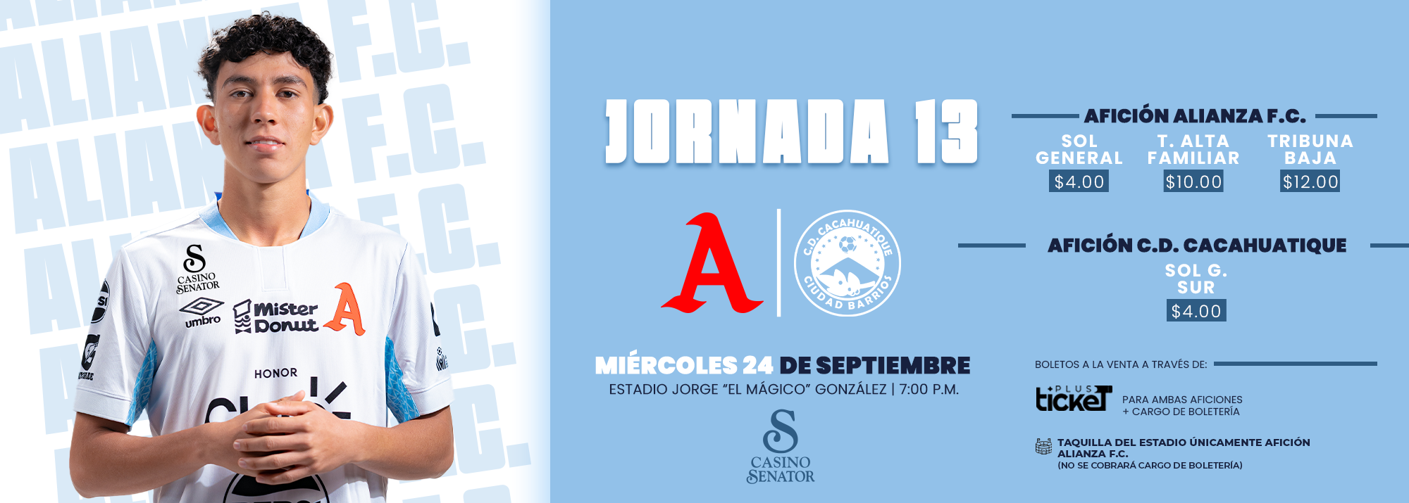 ALIANZA F.C. VS C.D. CACAHUATIQUE - JORNADA 13