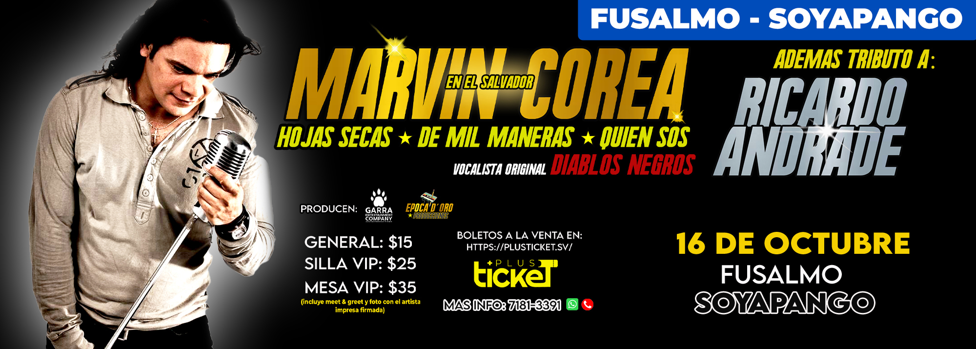 MARVIN COREA EX VOCALISTA DE DIABLOS NEGROS - FUSALMO SOYAPANGO