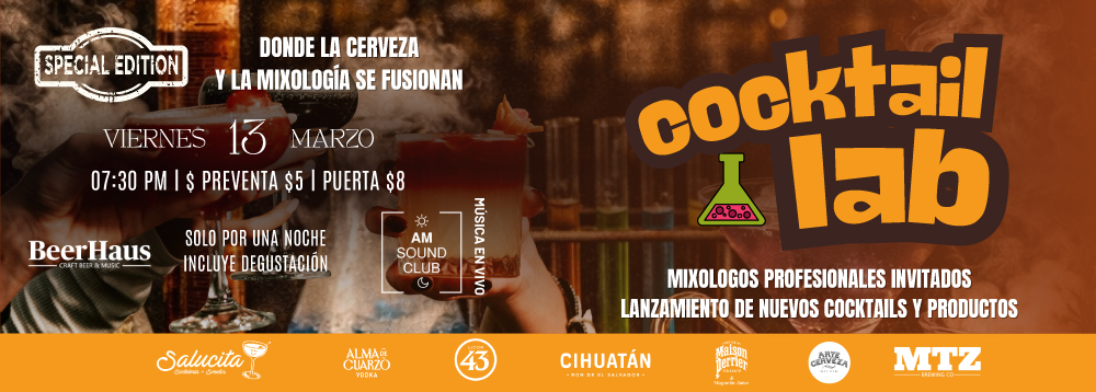 Cocktail Lab - La Cerveza y la Mixología se fusionan
