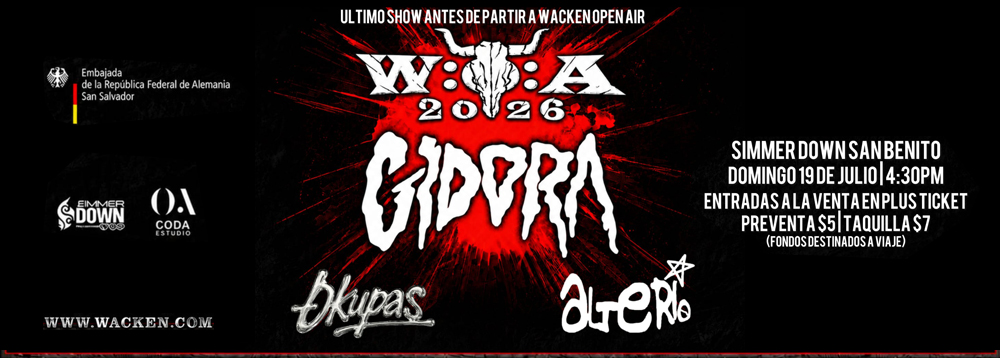 Gidora show despedida rumbo al wacken Alemania